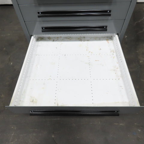 Equipto 30" x 28" x 44"Tall 8 Drawer Industrial Small Parts Tool Storage Cabinet