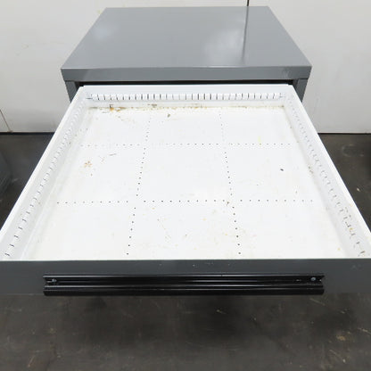 Equipto 30" x 28" x 44"Tall 8 Drawer Industrial Small Parts Tool Storage Cabinet