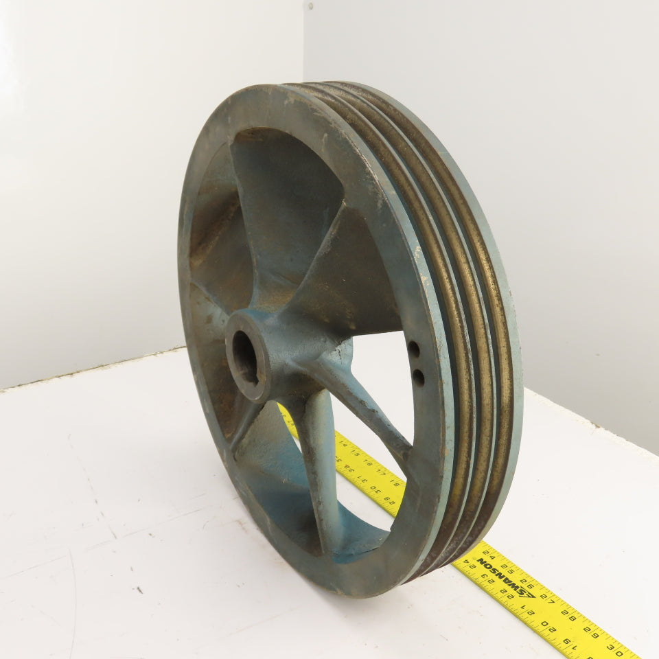 15-7/8" OD 3-Groove 8V Section V-Belt Pulley Air Compressor Flywheel Tapered Bor