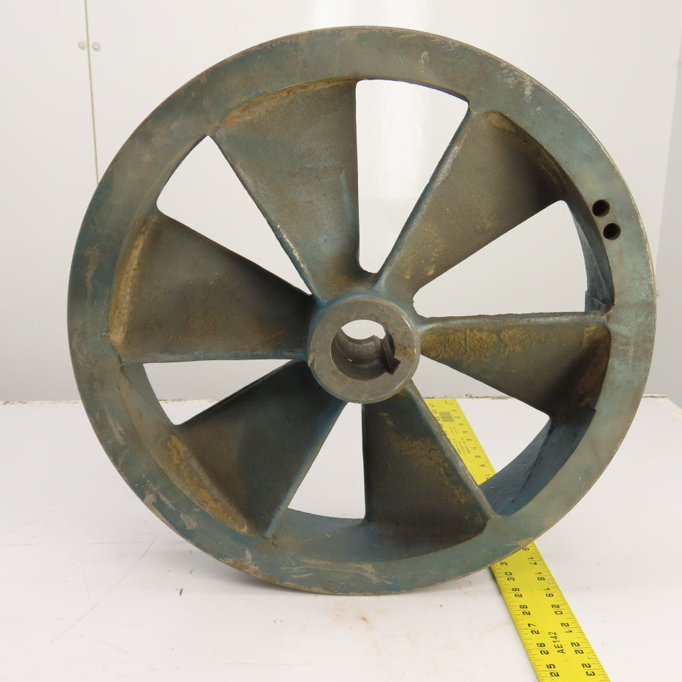 15-7/8" OD 3-Groove 8V Section V-Belt Pulley Air Compressor Flywheel Tapered Bor