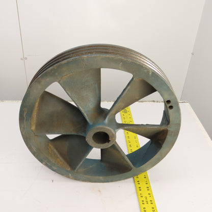 15-7/8" OD 3-Groove 8V Section V-Belt Pulley Air Compressor Flywheel Tapered Bor