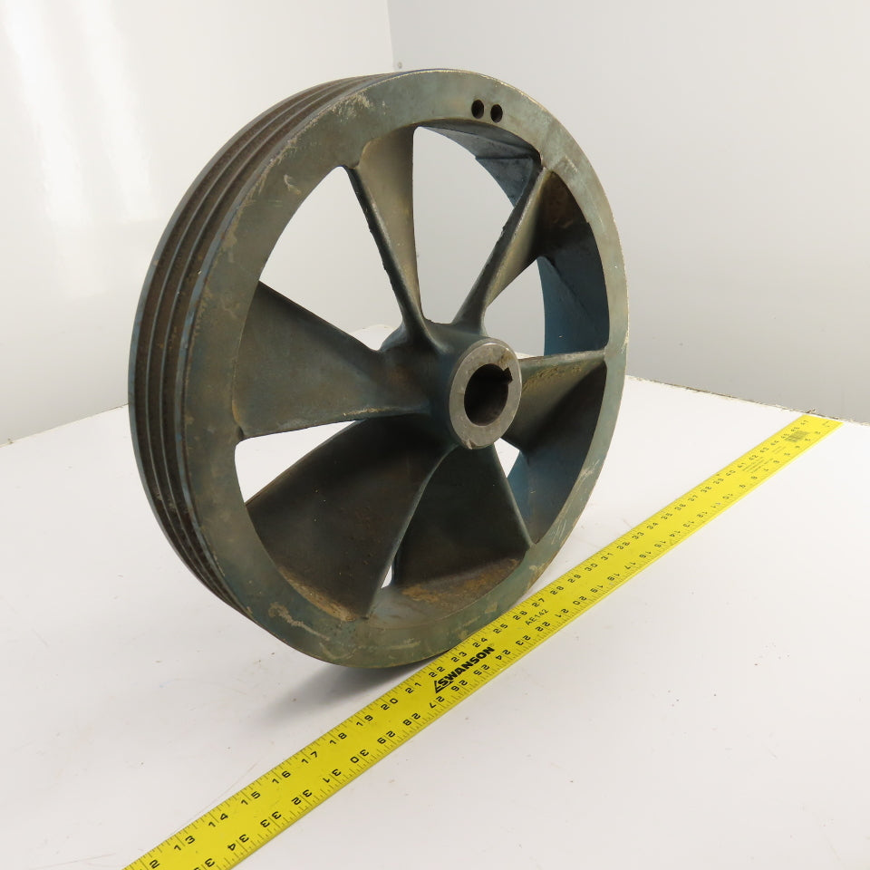 15-7/8" OD 3-Groove 8V Section V-Belt Pulley Air Compressor Flywheel Tapered Bor