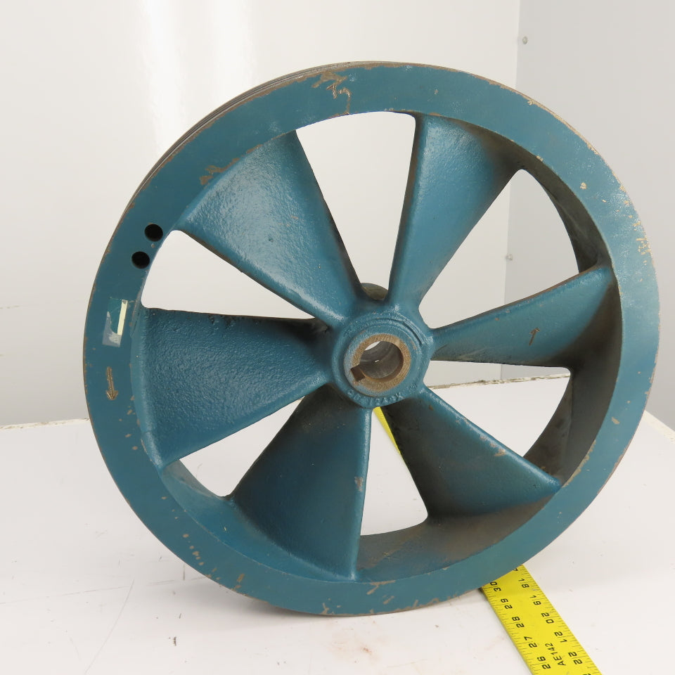 15-7/8" OD 3-Groove 8V Section V-Belt Pulley Air Compressor Flywheel Tapered Bor