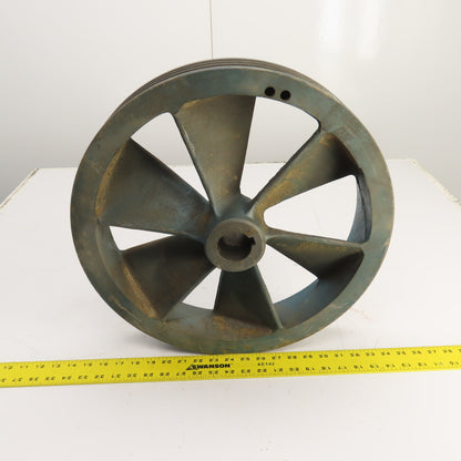 15-7/8" OD 3-Groove 8V Section V-Belt Pulley Air Compressor Flywheel Tapered Bor