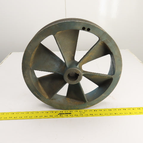15-7/8" OD 3-Groove 8V Section V-Belt Pulley Air Compressor Flywheel Tapered Bor