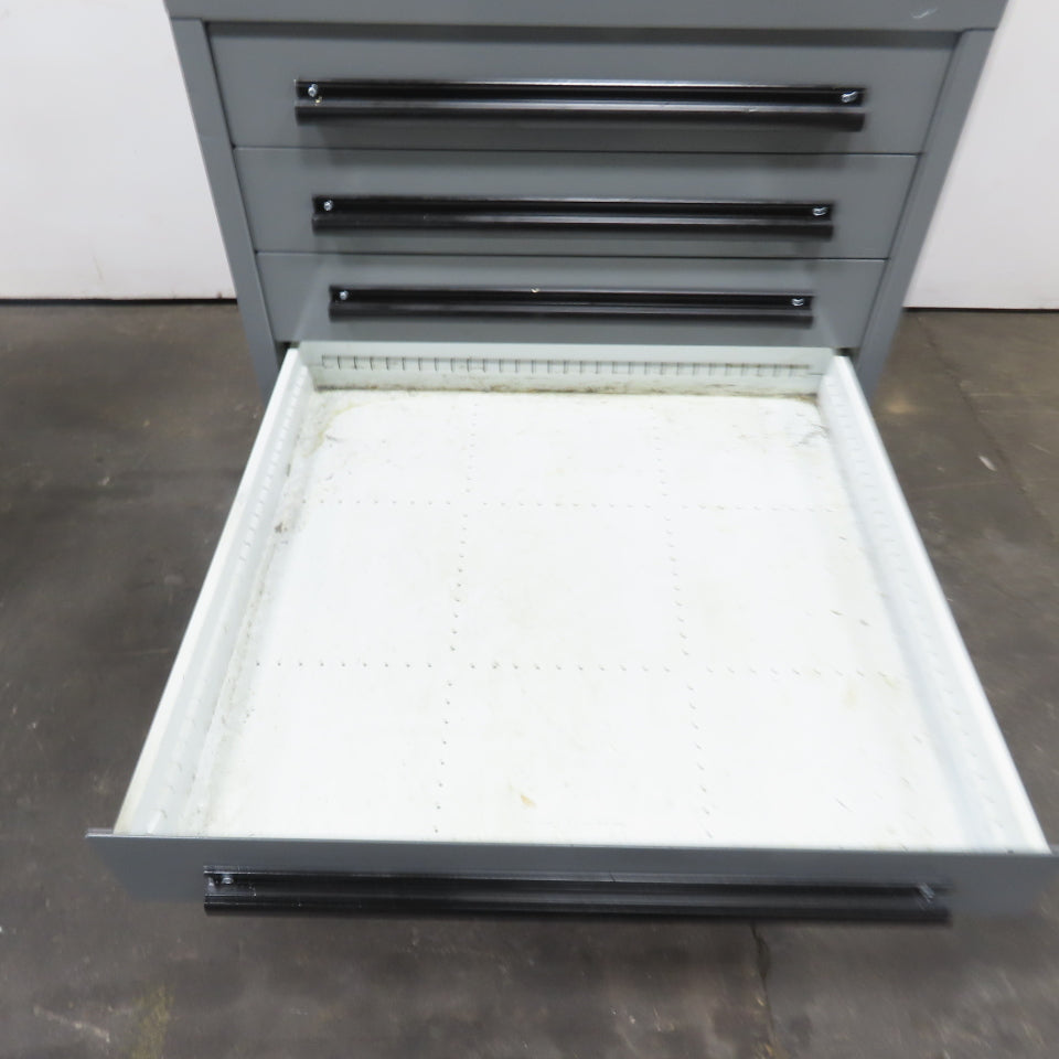 Equipto 30" x 28" x 44"Tall 8 Drawer Industrial Small Parts Tool Storage Cabinet