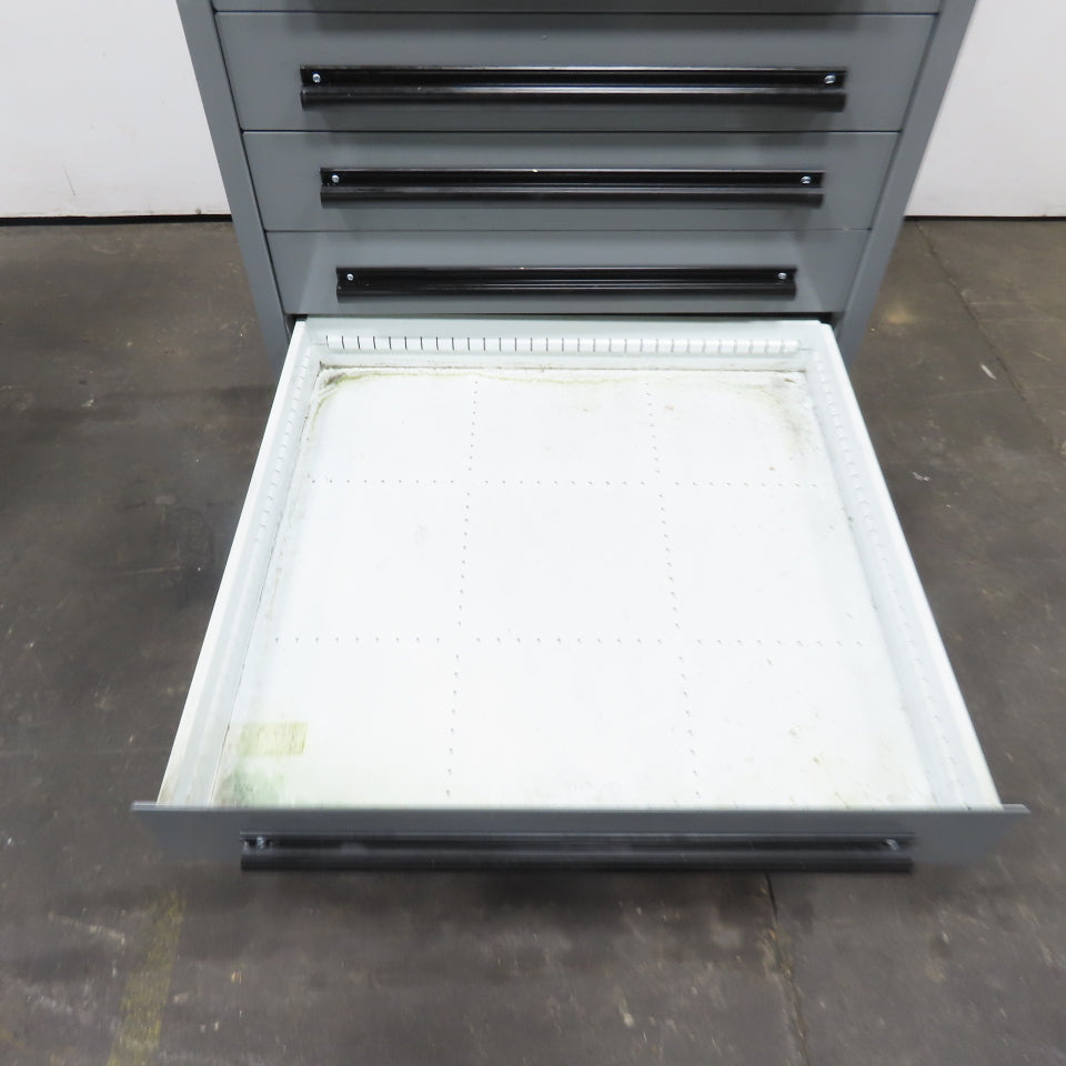 Equipto 30" x 28" x 44"Tall 8 Drawer Industrial Small Parts Tool Storage Cabinet