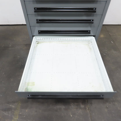 Equipto 30" x 28" x 44"Tall 8 Drawer Industrial Small Parts Tool Storage Cabinet