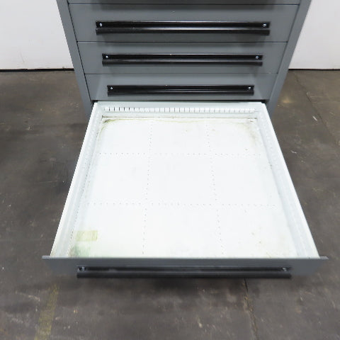 Equipto 30" x 28" x 44"Tall 8 Drawer Industrial Small Parts Tool Storage Cabinet
