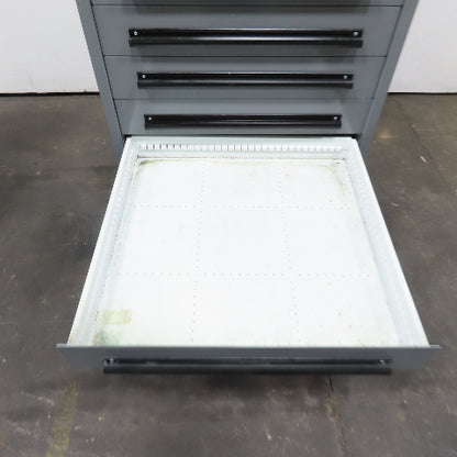 Equipto 30" x 28" x 44"Tall 8 Drawer Industrial Small Parts Tool Storage Cabinet