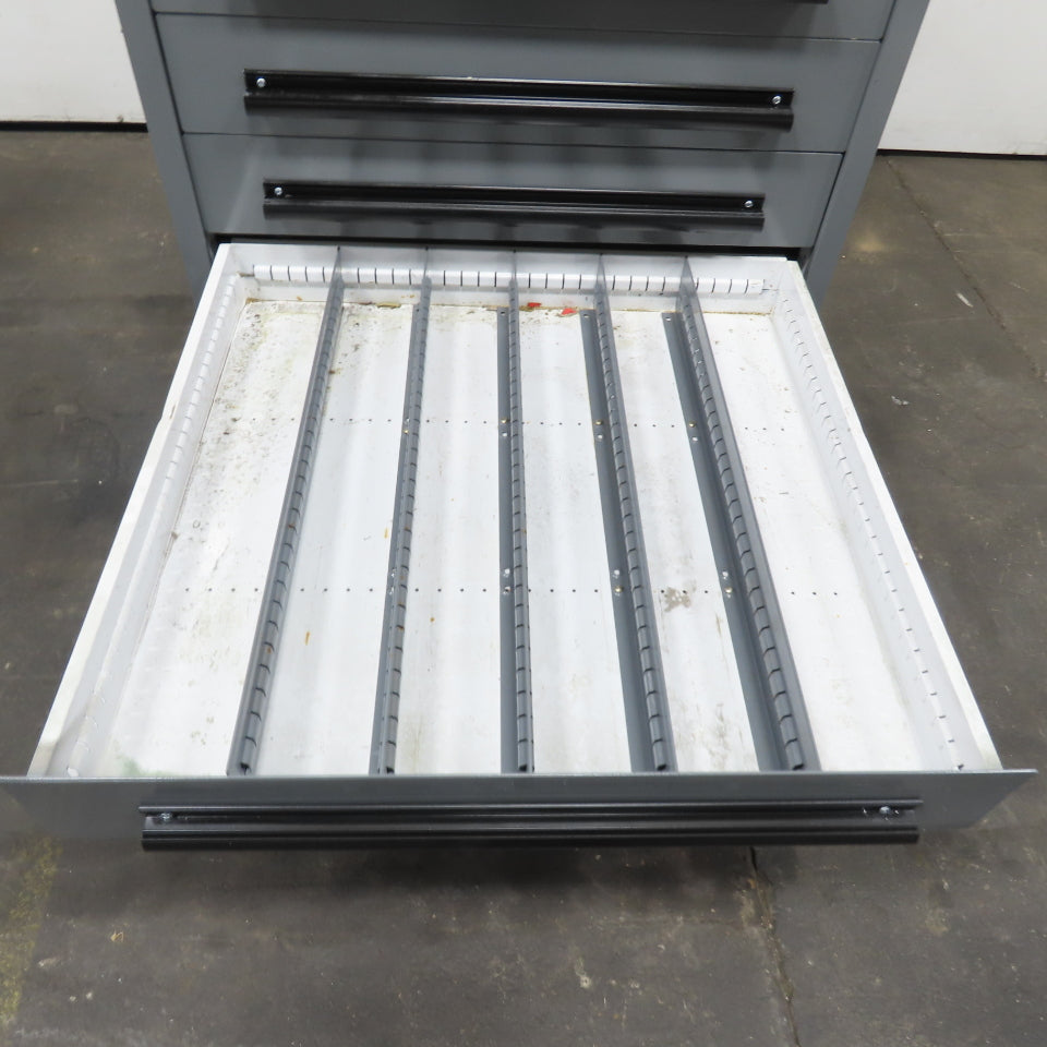 Equipto 30" x 28" x 44"Tall 8 Drawer Industrial Small Parts Tool Storage Cabinet