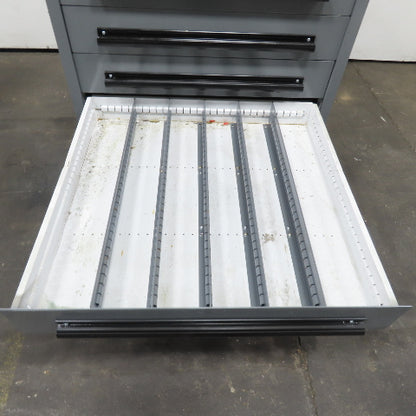 Equipto 30" x 28" x 44"Tall 8 Drawer Industrial Small Parts Tool Storage Cabinet
