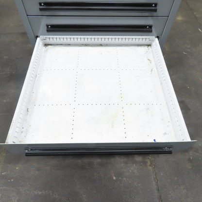 Equipto 30" x 28" x 44"Tall 8 Drawer Industrial Small Parts Tool Storage Cabinet