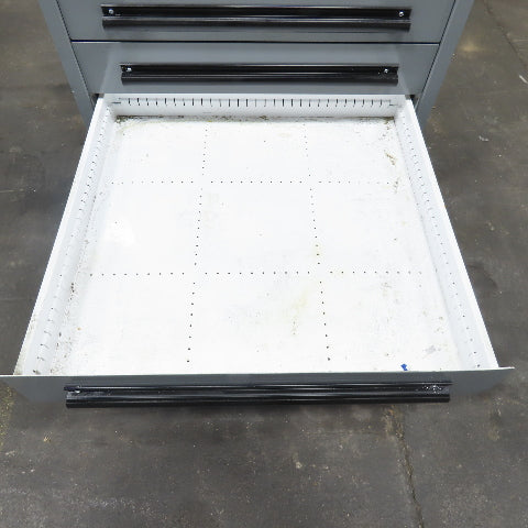 Equipto 30" x 28" x 44"Tall 8 Drawer Industrial Small Parts Tool Storage Cabinet