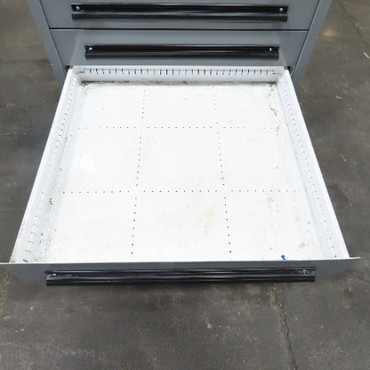 Equipto 30" x 28" x 44"Tall 8 Drawer Industrial Small Parts Tool Storage Cabinet