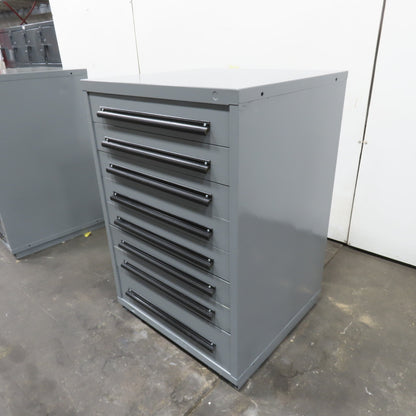 Equipto 30" x 28" x 44"Tall 8 Drawer Industrial Small Parts Tool Storage Cabinet