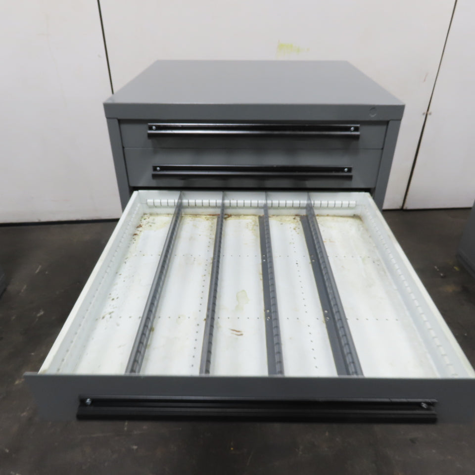 Equipto 30" x 28" x 44"Tall 9 Drawer Industrial Small Parts Tool Storage Cabinet