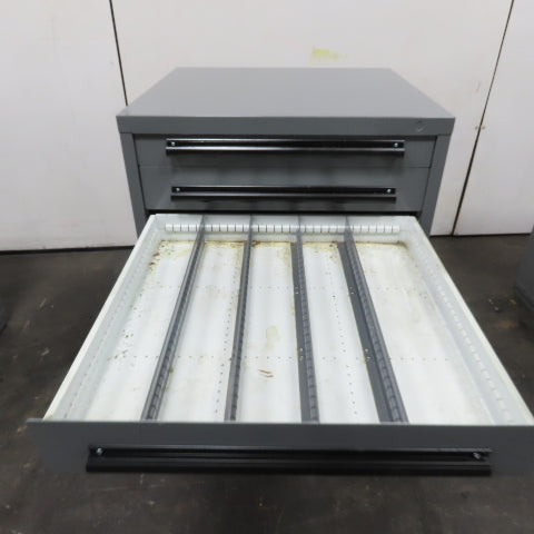 Equipto 30" x 28" x 44"Tall 9 Drawer Industrial Small Parts Tool Storage Cabinet