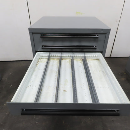 Equipto 30" x 28" x 44"Tall 9 Drawer Industrial Small Parts Tool Storage Cabinet