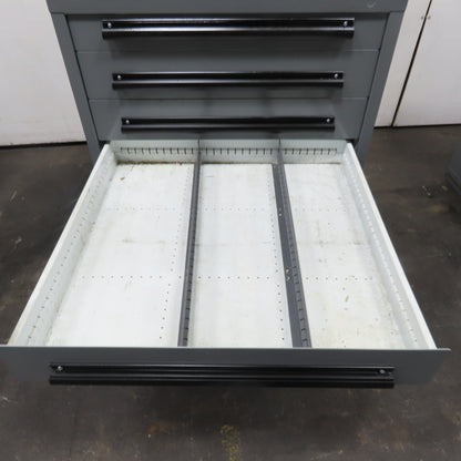 Equipto 30" x 28" x 44"Tall 9 Drawer Industrial Small Parts Tool Storage Cabinet