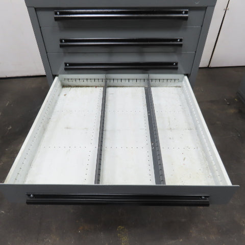 Equipto 30" x 28" x 44"Tall 9 Drawer Industrial Small Parts Tool Storage Cabinet