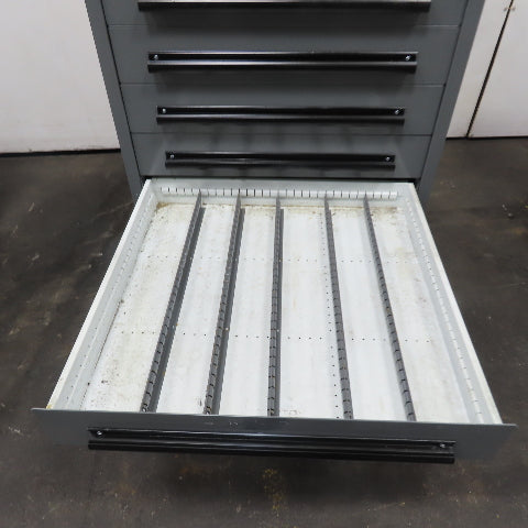 Equipto 30" x 28" x 44"Tall 9 Drawer Industrial Small Parts Tool Storage Cabinet