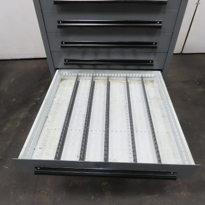 Equipto 30" x 28" x 44"Tall 9 Drawer Industrial Small Parts Tool Storage Cabinet