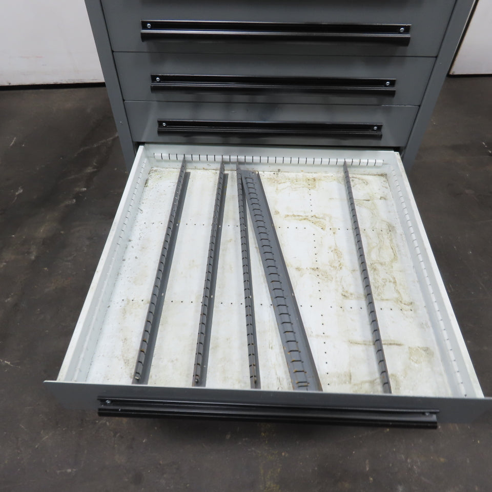 Equipto 30" x 28" x 44"Tall 9 Drawer Industrial Small Parts Tool Storage Cabinet