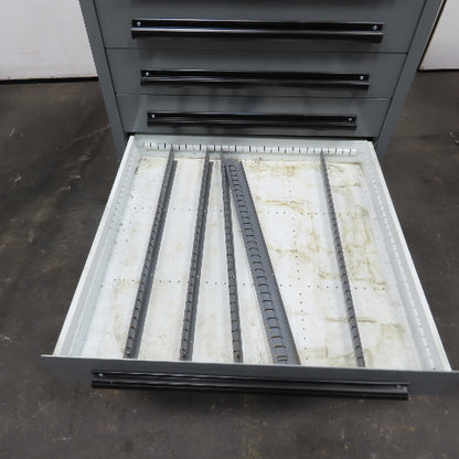 Equipto 30" x 28" x 44"Tall 9 Drawer Industrial Small Parts Tool Storage Cabinet