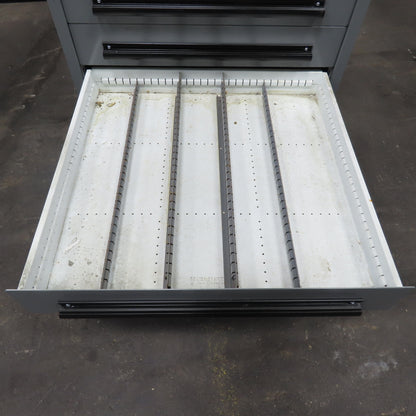 Equipto 30" x 28" x 44"Tall 9 Drawer Industrial Small Parts Tool Storage Cabinet