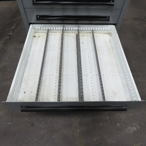 Equipto 30" x 28" x 44"Tall 9 Drawer Industrial Small Parts Tool Storage Cabinet