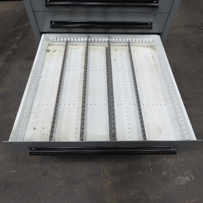 Equipto 30" x 28" x 44"Tall 9 Drawer Industrial Small Parts Tool Storage Cabinet