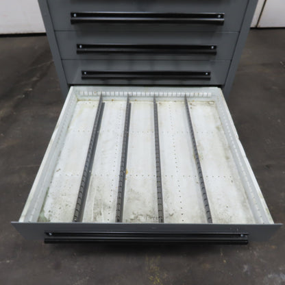 Equipto 30" x 28" x 44"Tall 9 Drawer Industrial Small Parts Tool Storage Cabinet