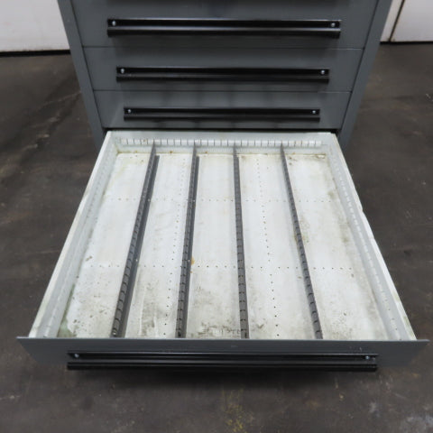 Equipto 30" x 28" x 44"Tall 9 Drawer Industrial Small Parts Tool Storage Cabinet