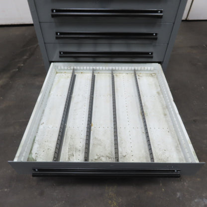 Equipto 30" x 28" x 44"Tall 9 Drawer Industrial Small Parts Tool Storage Cabinet