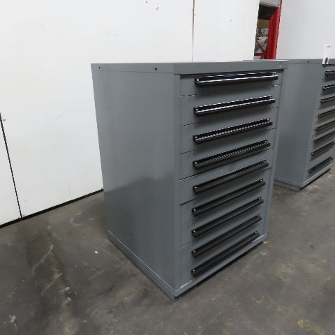 Equipto 30" x 28" x 44"Tall 9 Drawer Industrial Small Parts Tool Storage Cabinet