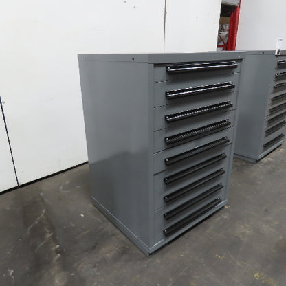 Equipto 30" x 28" x 44"Tall 9 Drawer Industrial Small Parts Tool Storage Cabinet