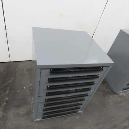 Equipto 30" x 28" x 44"Tall 9 Drawer Industrial Small Parts Tool Storage Cabinet