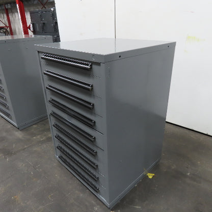 Equipto 30" x 28" x 44"Tall 9 Drawer Industrial Small Parts Tool Storage Cabinet