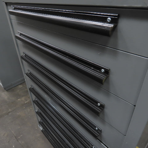 Equipto 30" x 28" x 44"Tall 9 Drawer Industrial Small Parts Tool Storage Cabinet