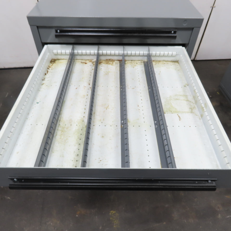 Equipto 30" x 28" x 44"Tall 9 Drawer Industrial Small Parts Tool Storage Cabinet