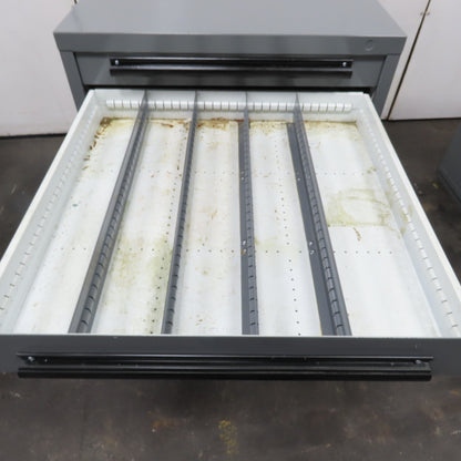 Equipto 30" x 28" x 44"Tall 9 Drawer Industrial Small Parts Tool Storage Cabinet
