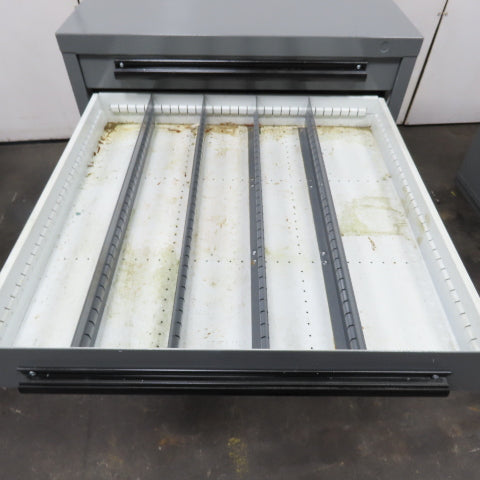 Equipto 30" x 28" x 44"Tall 9 Drawer Industrial Small Parts Tool Storage Cabinet