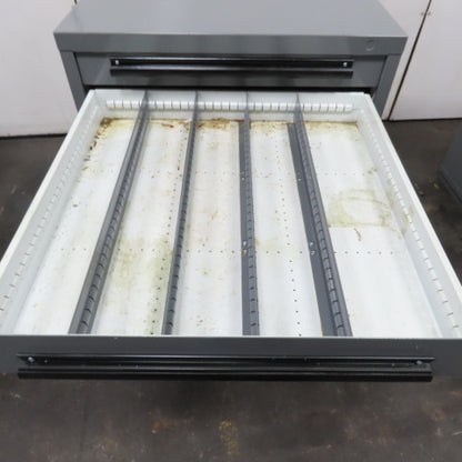 Equipto 30" x 28" x 44"Tall 9 Drawer Industrial Small Parts Tool Storage Cabinet