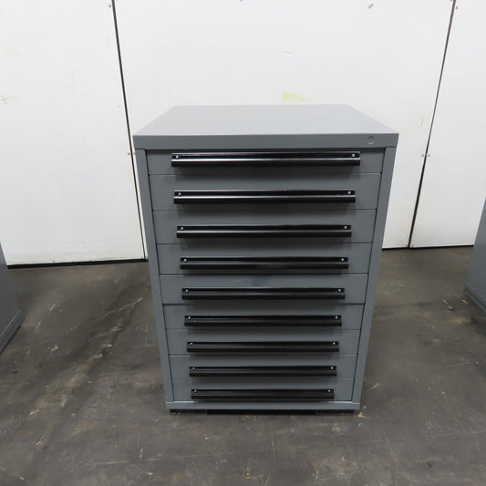 Equipto 30" x 28" x 44"Tall 9 Drawer Industrial Small Parts Tool Storage Cabinet