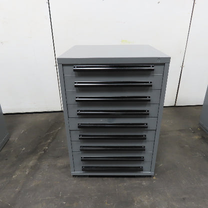 Equipto 30" x 28" x 44"Tall 9 Drawer Industrial Small Parts Tool Storage Cabinet