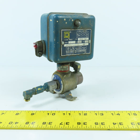 Square D HHG-12 Pressure Switch 115/230V On 90PSI Off 125PSI W/ 34HJ5XBCV