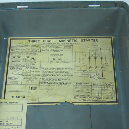 Furnas 14DF32BC Size 1-3/4 3-Phase Manual Motor Starter 15HP 240/480V Coil 36A