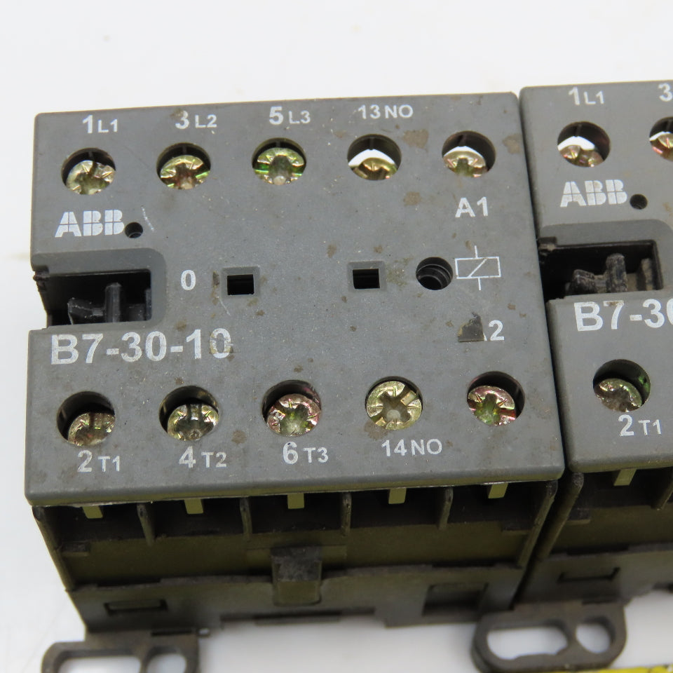 ABB B7-30-10 Auxiliary Contact 600V 16A 24V 40-450Hz Coil Lot Of 2