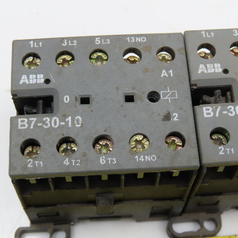 ABB B7-30-10 Auxiliary Contact 600V 16A 24V 40-450Hz Coil Lot Of 2